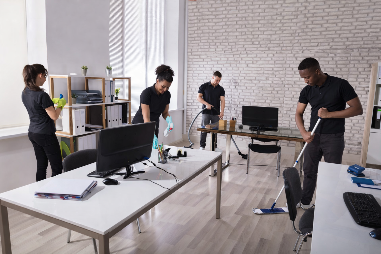 Busy Bee Cleaning team at work